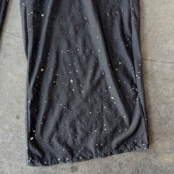 Vintage Upstream Black Sheer Speckled High Rise Wide Leg Pants large - Picture 3 of 8